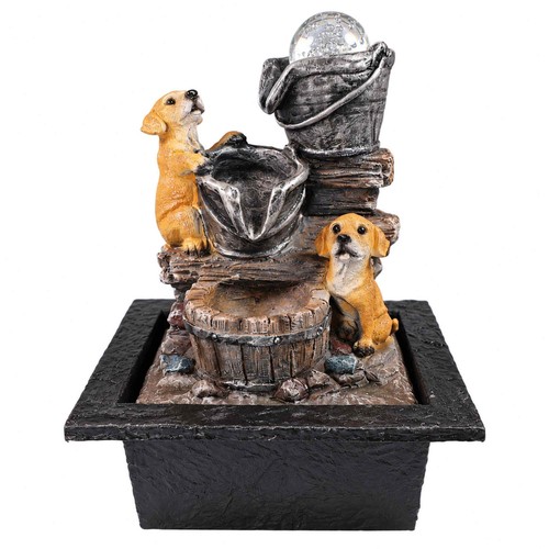 Zimmerbrunnen mit hunden - zimmerbrunnen,