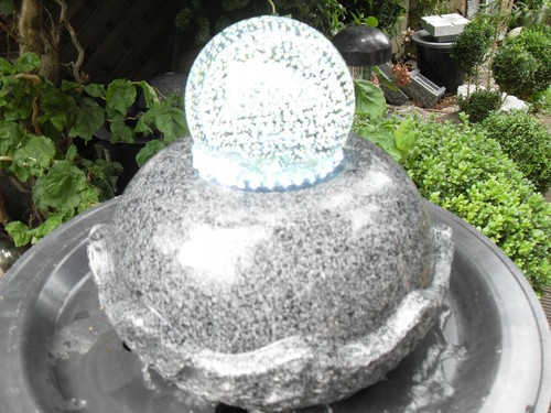 Granitbrunnen komplet set - set, grau